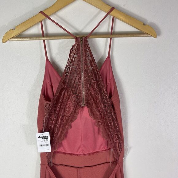 Vtg Charlotte Russe Womens Jumpsuit Babydoll Lace Small Made In USA Y2K 90s - Picture 6 of 16